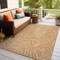 World Rug Gallery Contemporary Tropical Leaves Weather Resistant Indoor/Outdoor Area Rug 5' x 7' Yellow 4031YELLOW5X7 - alternate 10